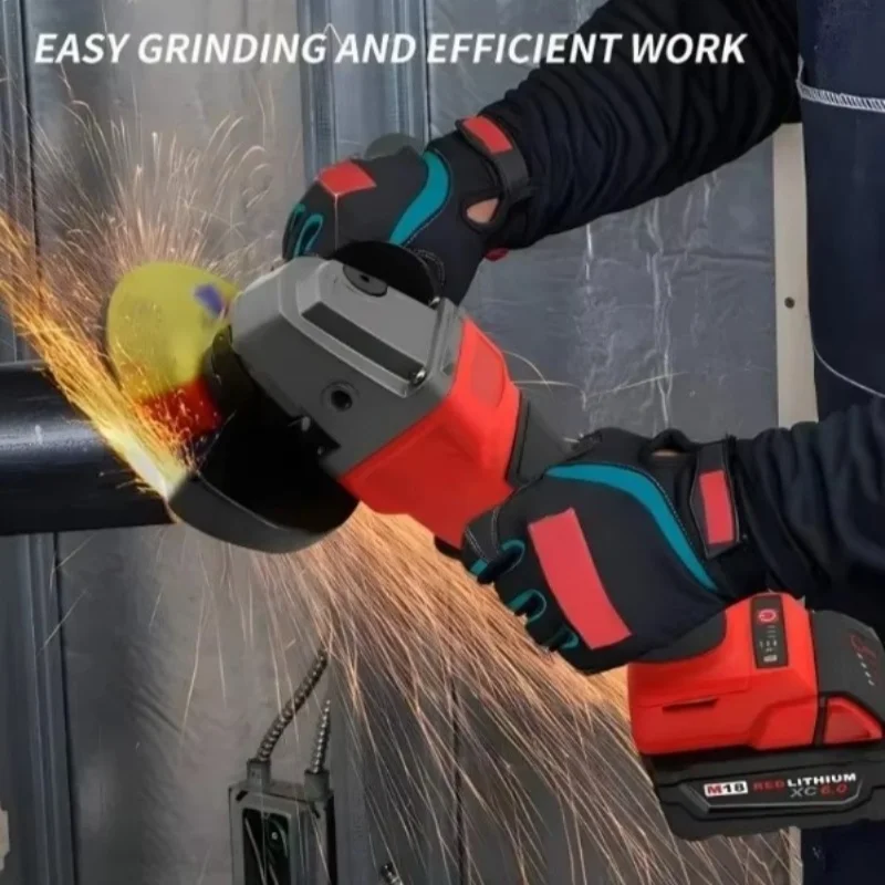 

Fit Milwaukee 125mm Brushless Angle Grinder Cordless Electric Power Tools with No-Lock Paddle Switch for Polishing And Cutting