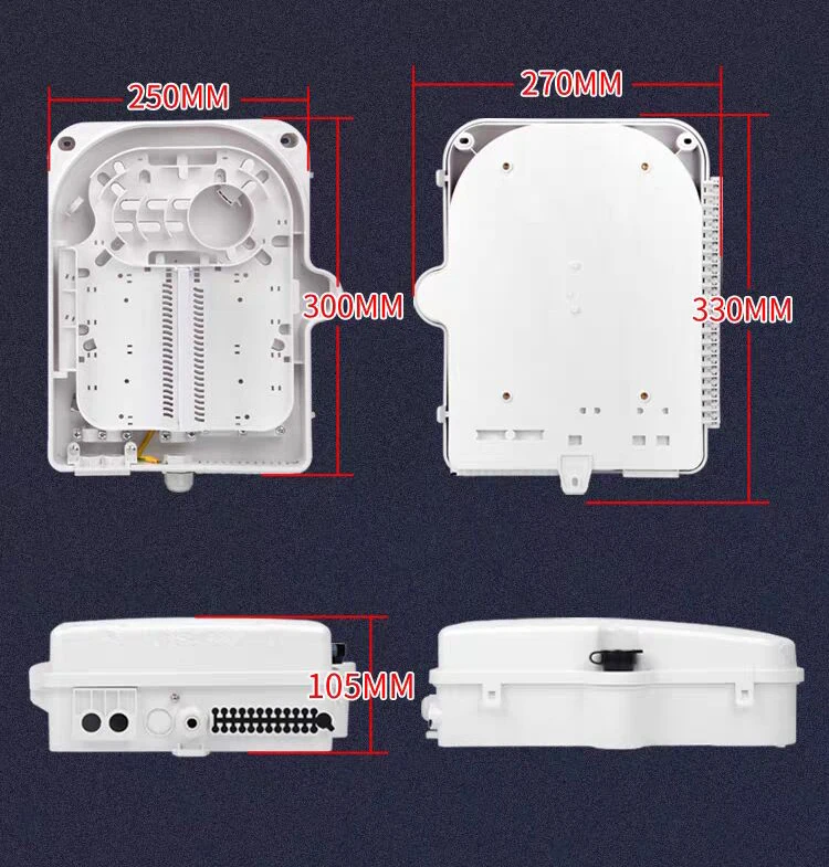 FTTH 24 Core cavo impermeabile scatola terminale di distribuzione in fibra ottica scatola di giunzione in fibra ottica per giunti d\'acqua a 24 porte