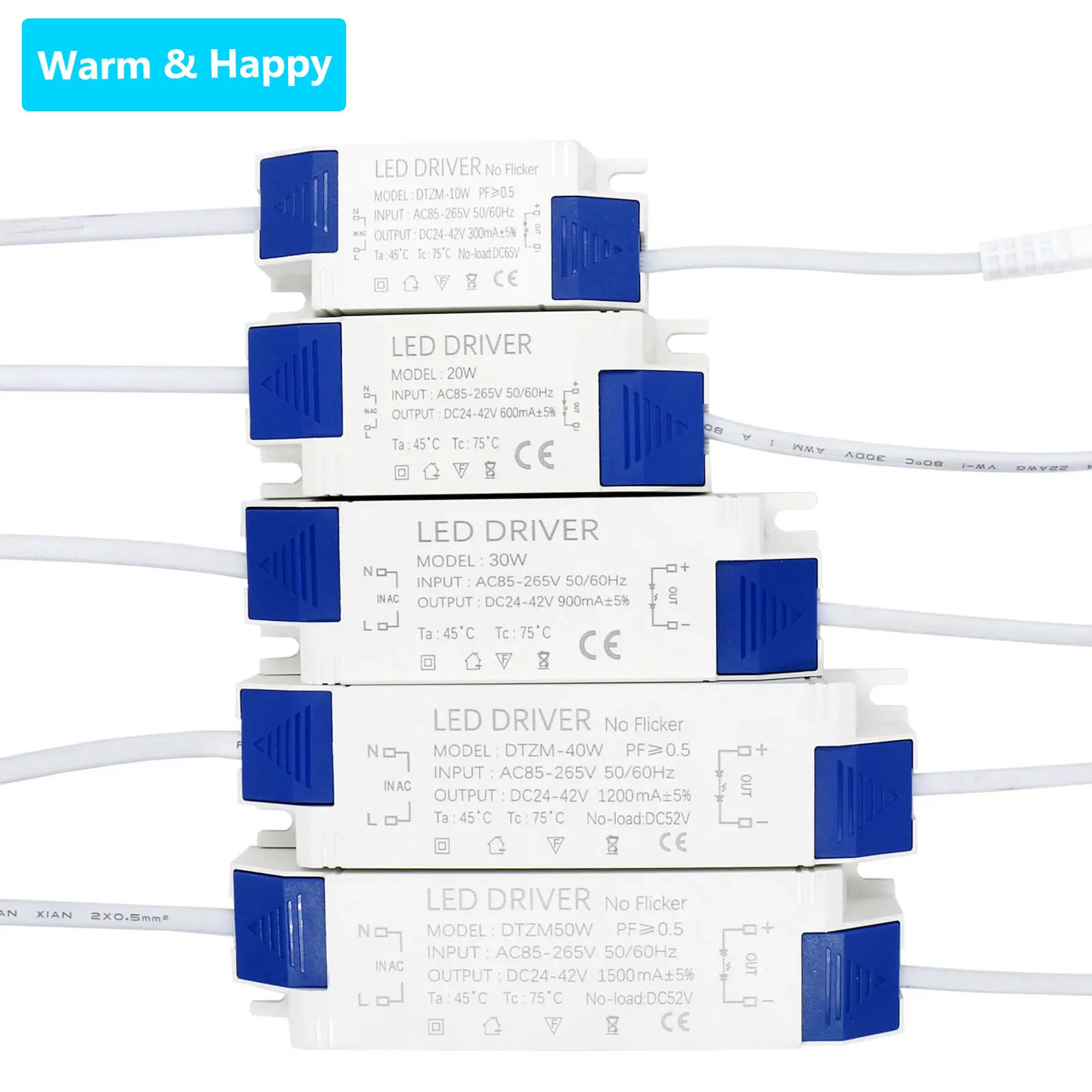 adaptador de alimentacao led transformadores de iluminacao painel de luzes para leds driver sem flicker dc24 42v ac 85265v 10w 20w 30w 40w 50w 01