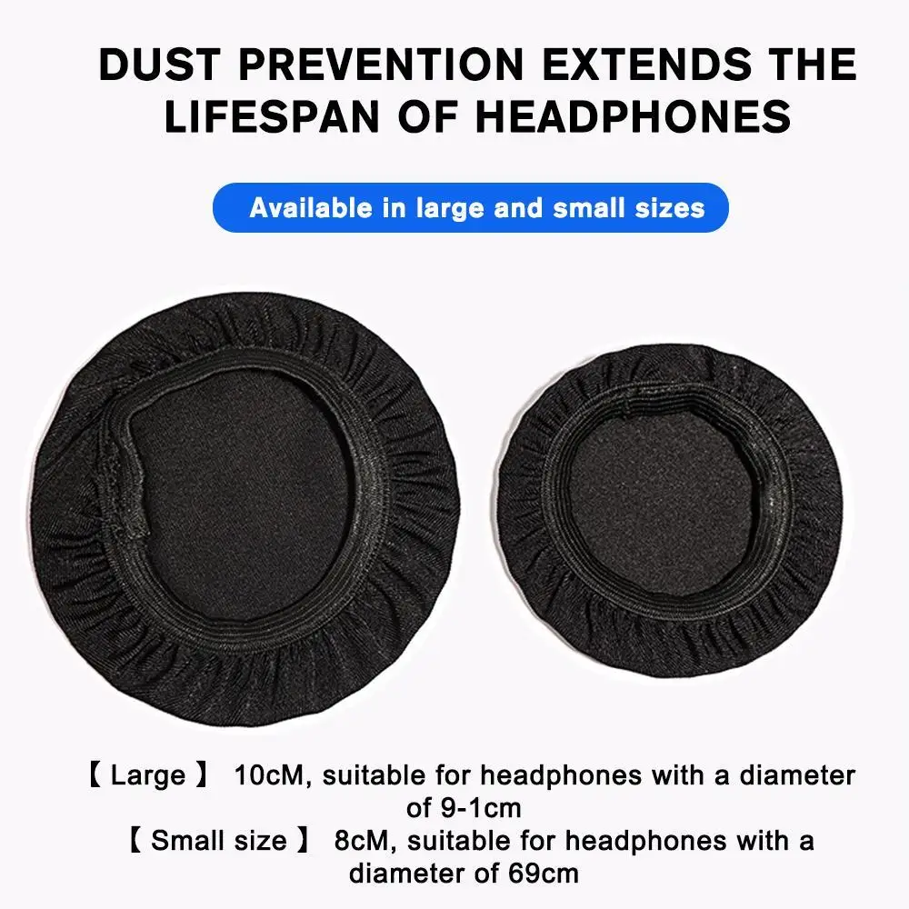 Reusable Hygienic Universal Soft Washable Headphones Elastic Protective Dust Proof Earpad Covers Non Woven Cloth 1Pcs