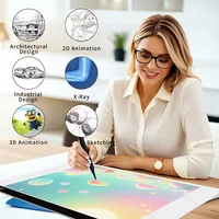Bloc de dessin LED A3, trois niveaux de luminosité réglables, lumière LED pour animation et peinture, cadeau éducatif, bloc-notes lumineux réglable pour les arts. 3