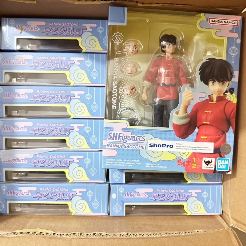 En Stock, Figura Original de Bandai S.H.Figuarts, Shf Saotome Ranma, Ranma 1/2, Modelo de Anime, Figura Articulada de PVC, Coleccionable, Regalo, Muñeco