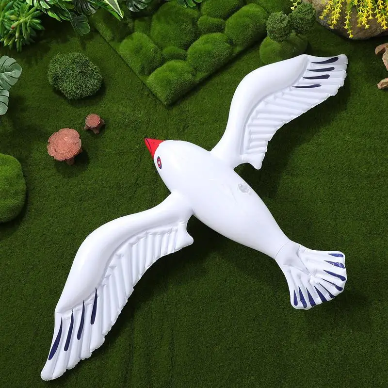 6pcs Inflatable Seagulls 6pcs Jumbo Flying Seagull Toy Blow Up Sea Birds Balloons Seagull Ornaments Wedding Beach Pool Party