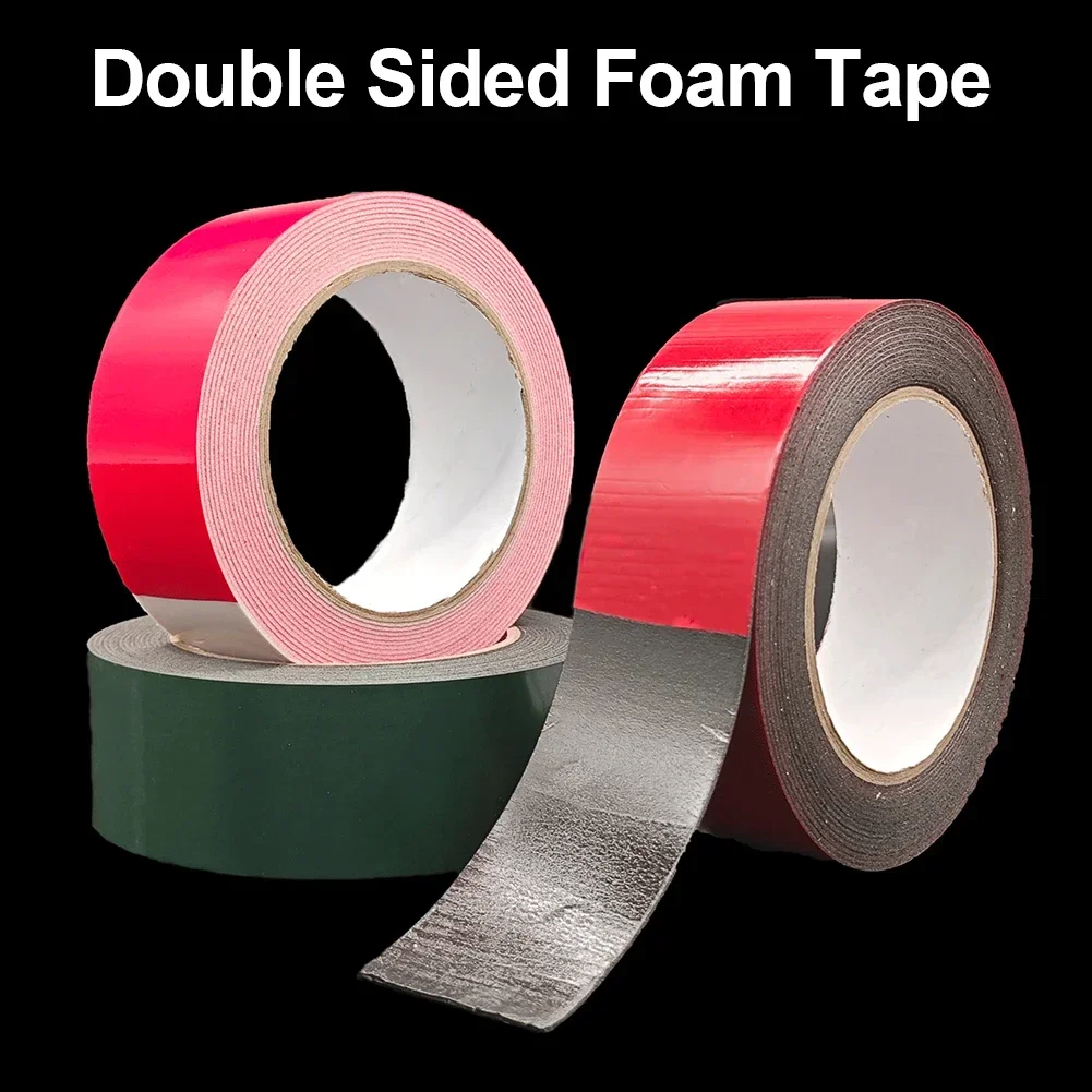 10M Double Side Foam Tape 10-40mm Width Black PE Sponge Ultra-strong Self-adhesive Waterproof Heavy Duty Mounting Tape for Decor