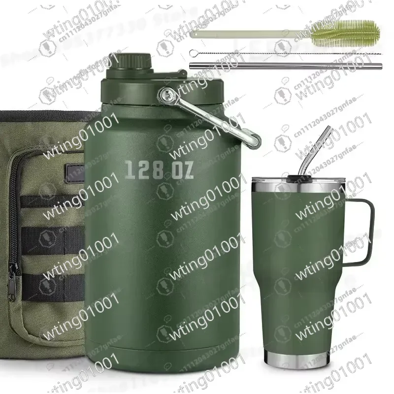 for Outdoor Camping Large 128oz Stainless Steel Kettle Sports Thermal Water Bottle Keeps Cold 48 Hours