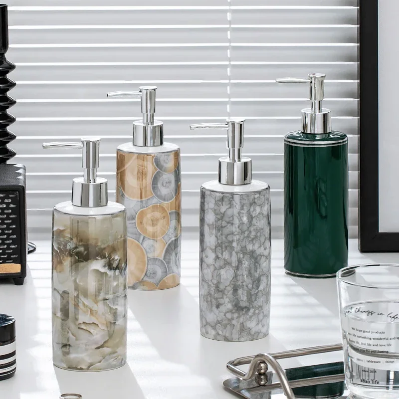 

390 мл керамическая бутылка для лосьона в европейском стиле для дома, отеля, керамическое дезинфицирующее средство для рук, шампунь для мытья тела, влажная бутылка, декор для ванной комнаты