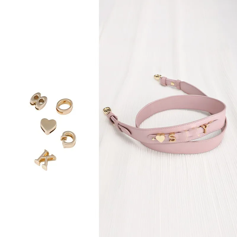 Luxury Bag Shoulder Strap Decoration Letter Accessories DIY Custom Metal Logo Letter Hardware Badges