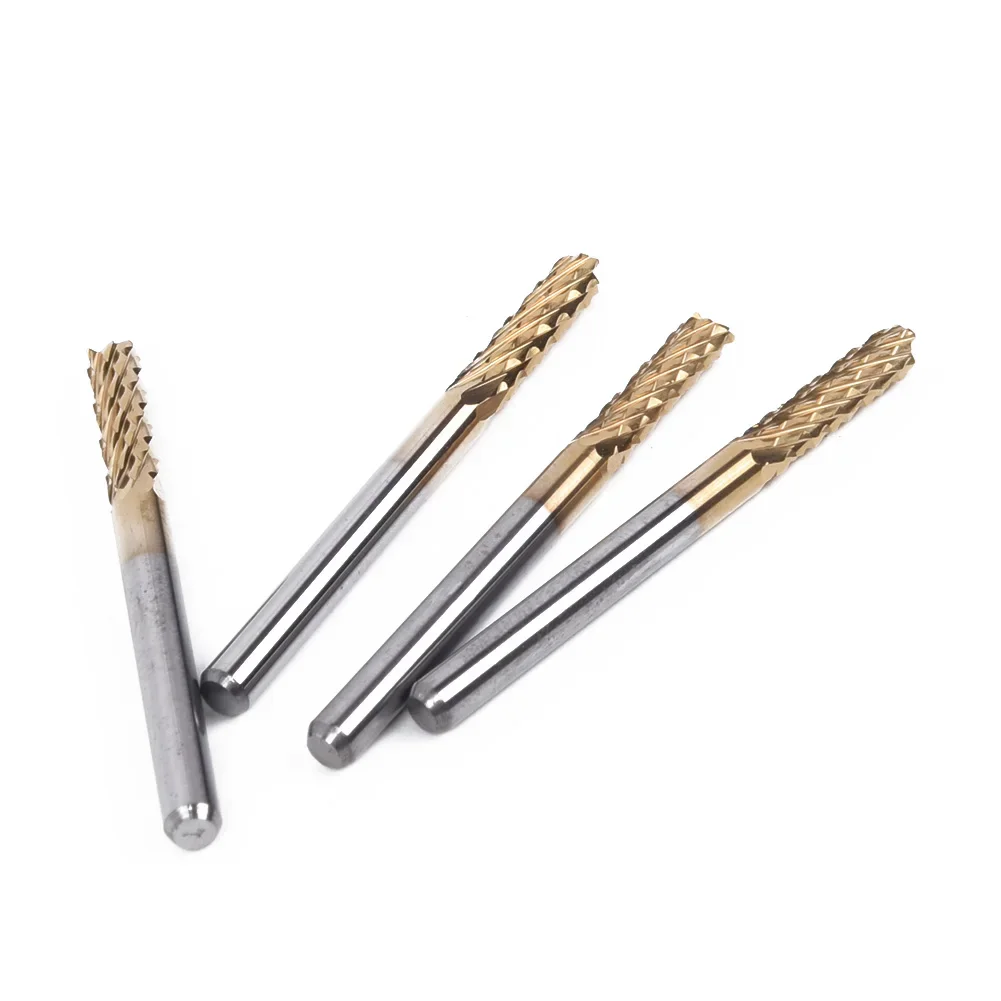 10PCS Single Flute CNC Router Bit Spiral End Mill 1/8 Inch Shank  Carbide Milling Cutter Spiral PVC PCB Cutter Wood Engraving