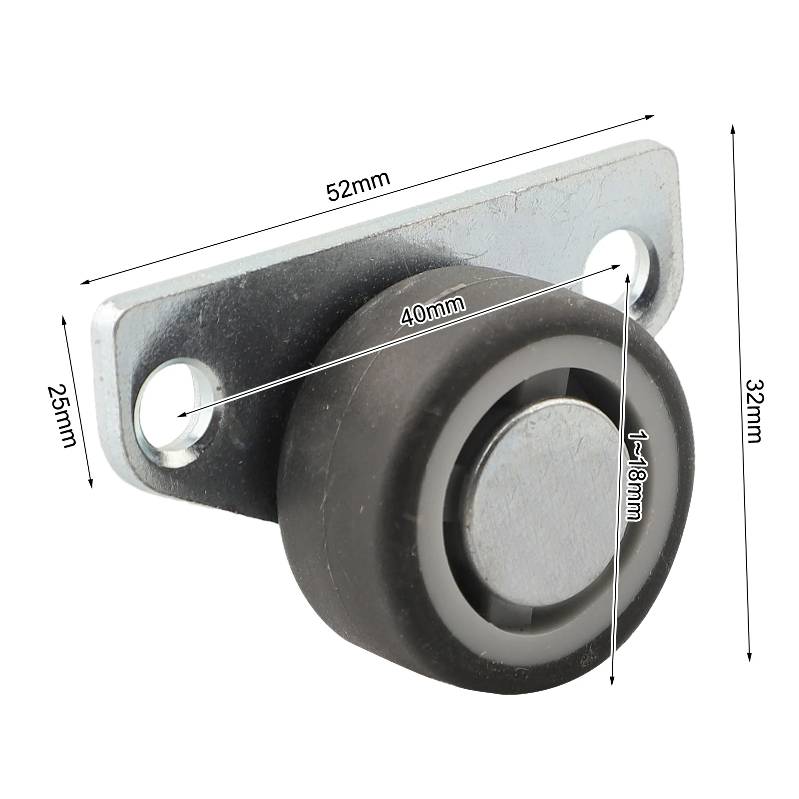 1pc Furniture Caster Soft Rubber Swivel Caster Replacement For Movable Furniture Trolleys Kitchen Cabinets Storage Racks