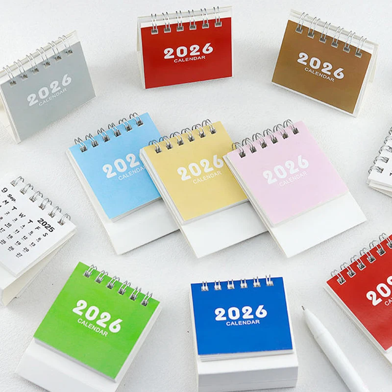 2026 Mini Calendars Creative Desk Portable Travel Calendars With Butterfly Capybara Designs Monthly & Weekly Planner Calendar