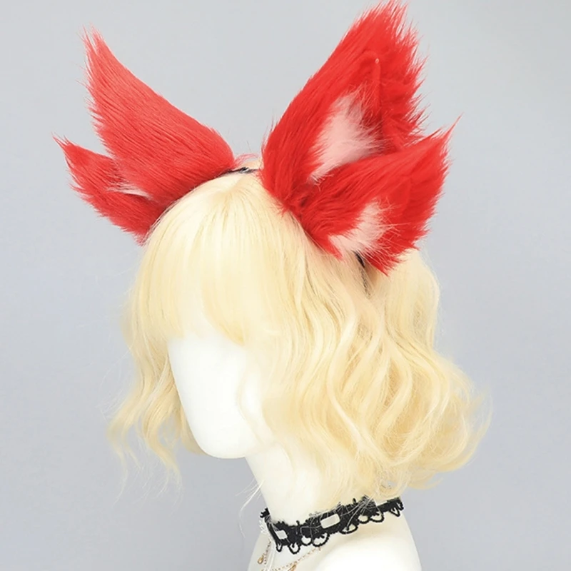 

Nine Tailed Foxes Ear Headbands Hair Accesories Themed Party Costume Hairband for Cosplay Parties and Anime Conventions
