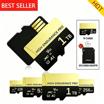 NUEVA Tarjeta de Memoria de 1TB Clase 10 de Alta Velocidad, Tarjetas Flash TF para Video Ultra-HD 4K, 2TB 256GB 128GB 64GB, Tarjeta TF para Teléfonos, Cámaras y Drones 1