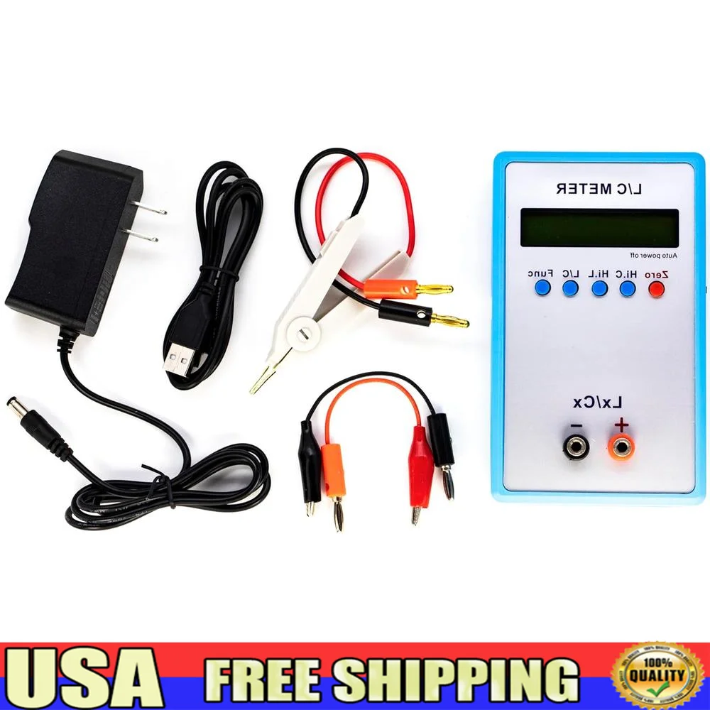 

LCR Meter LC-200A Inductance Capacitance Tester 1pF-100mF 1uH-100H High Precision with Test Leads and USB Cable