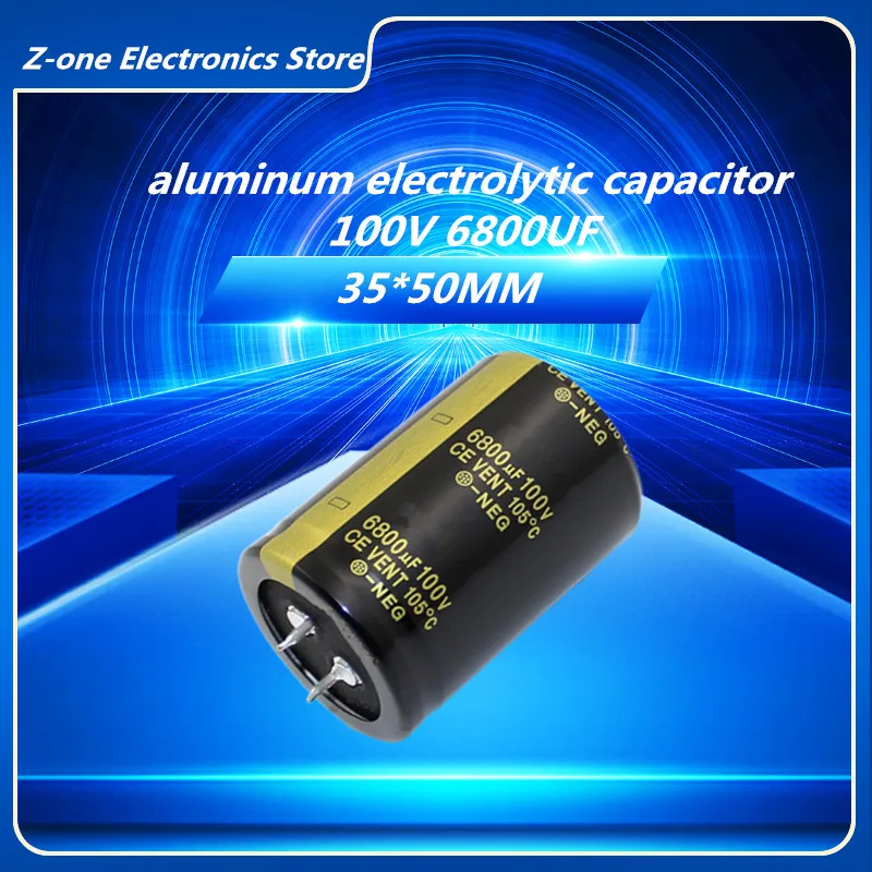 2-5pcs 100V6800UF 100V 6800UF 35X50mm High quality Aluminum Electrolytic Capacitor High Frequency Low Impedance