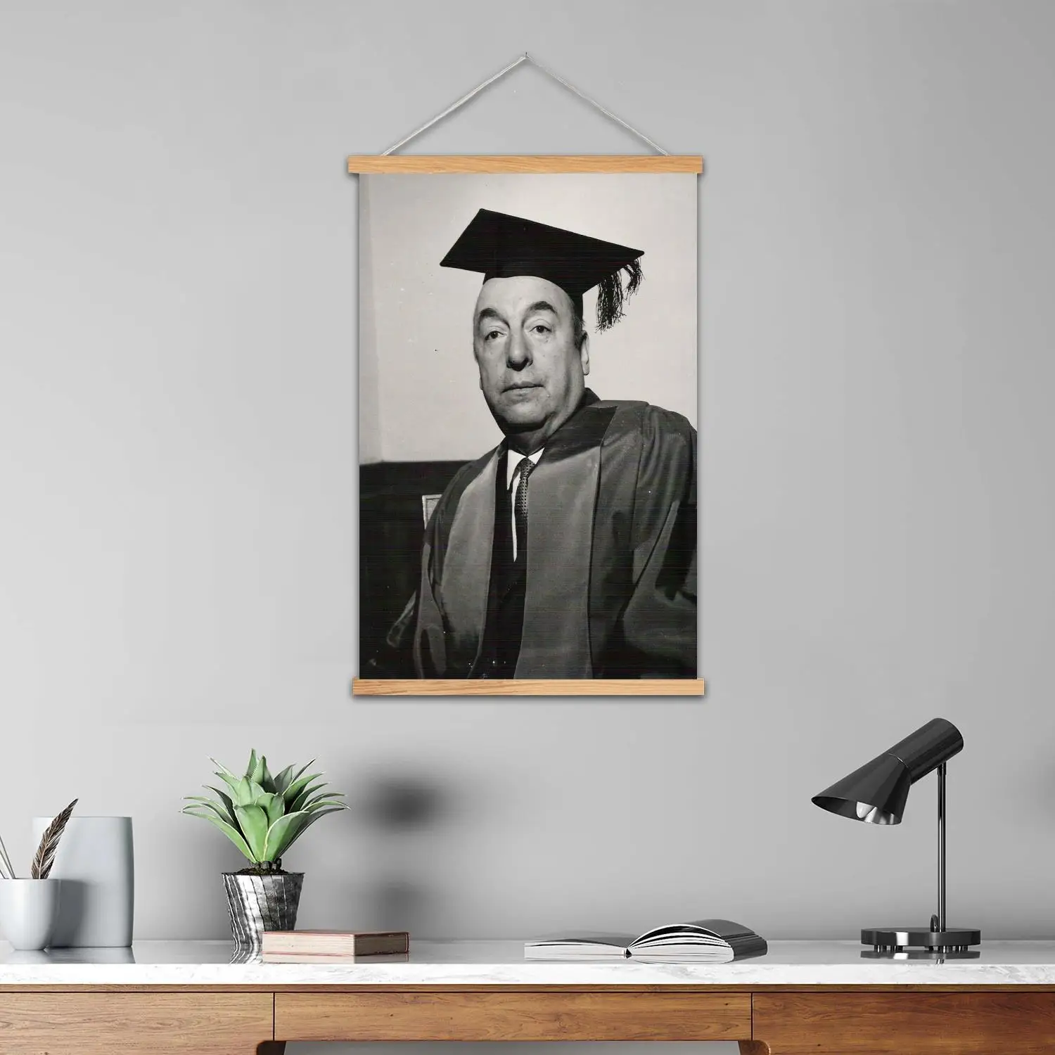 pablo neruda Framed Wall Painting Canvas Art Poster and Wall Art,  Modern Family Bedroom Decor,Decorative painting
