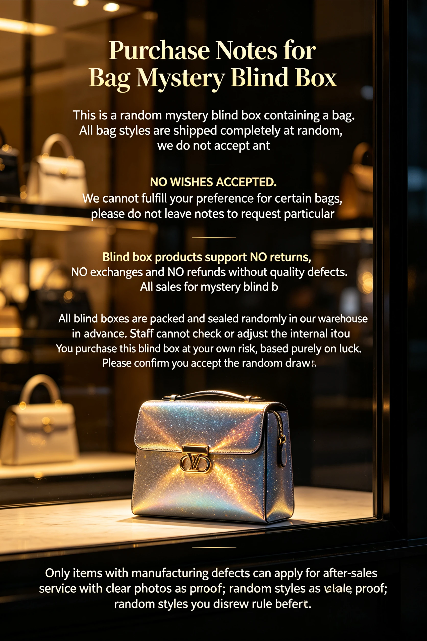 Casual bag series limited edition boxes, random handbags, crossbody bags, ladies' fashionable surprise mysterious gift box, lucky random gifts view 2