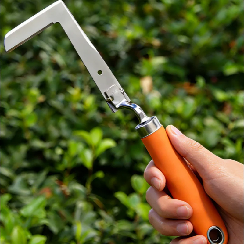 

Серп для прополки из нержавеющей стали L-образной формы, многофункциональный ручной садовый инструмент для удаления сорняков с дворов, террас, дорожек