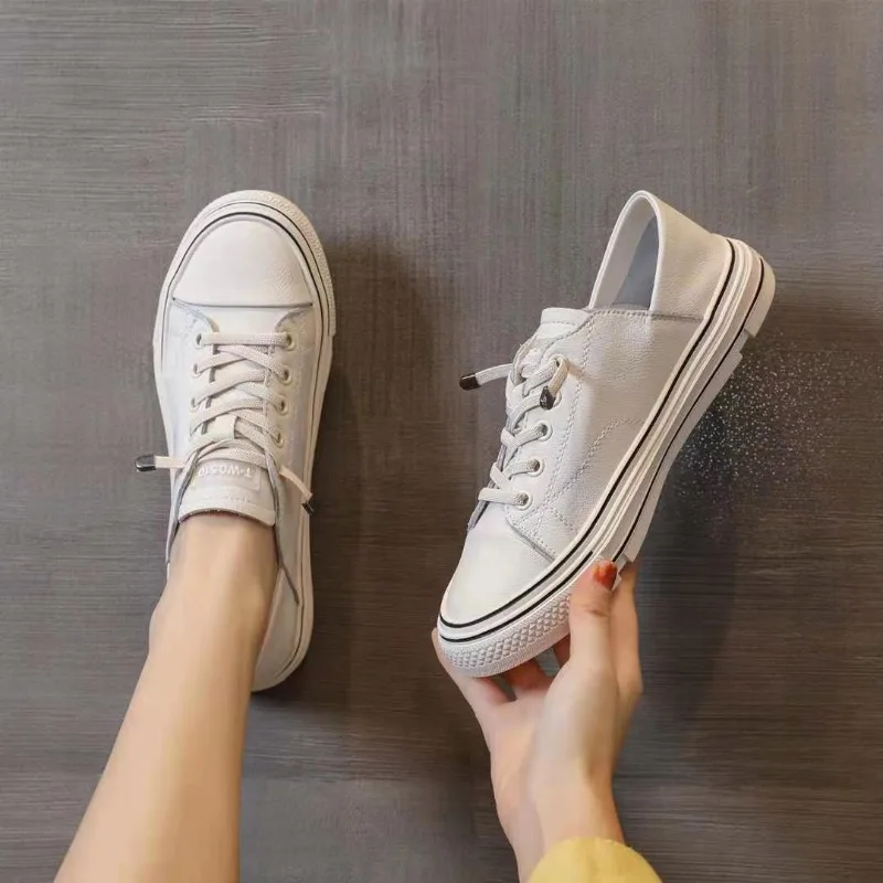

Women's Shoes New Korean Version Casual Shoes for Woman Exquisite Genuine Leather Lace Sneakers Designer Shoes Zapatos De Mujer