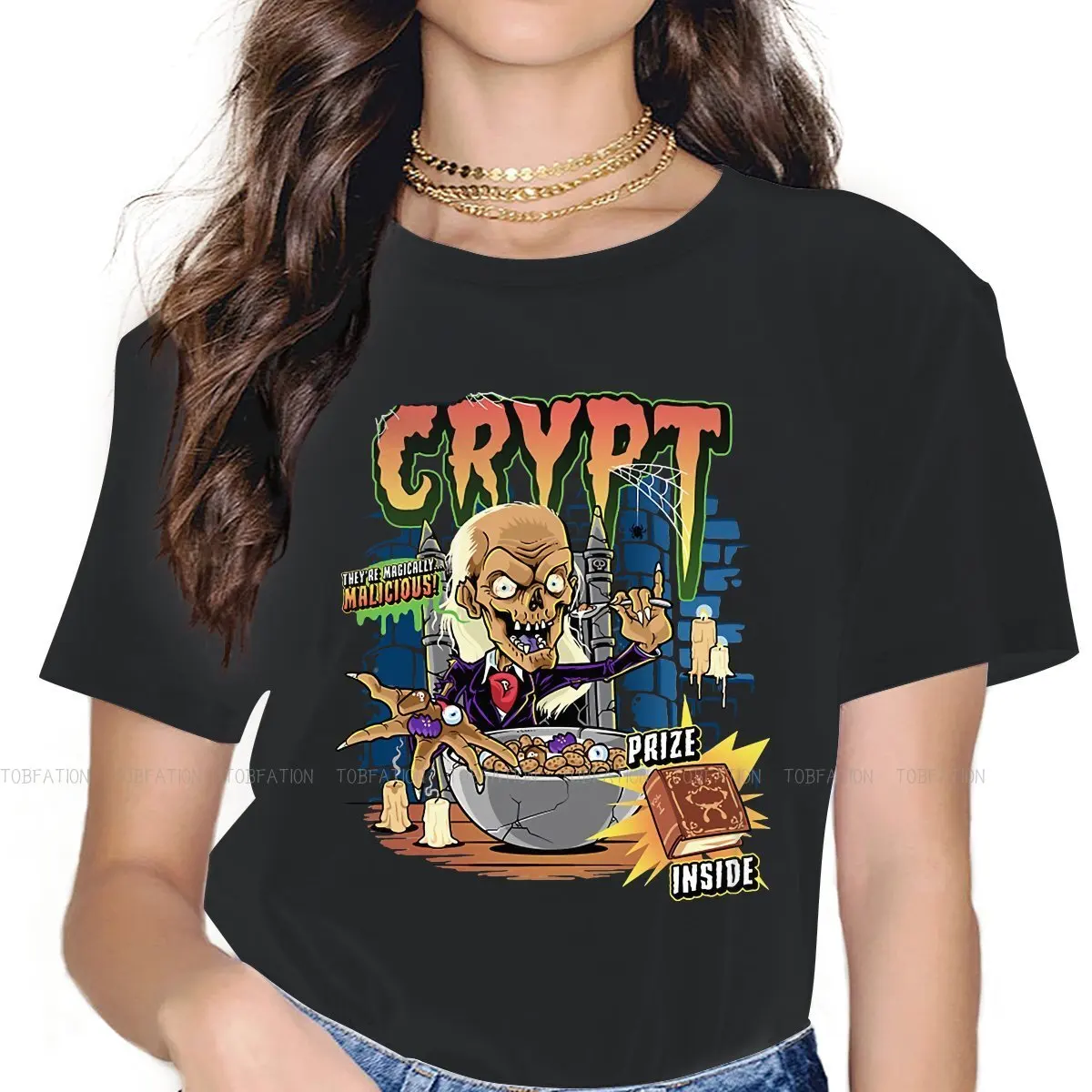 Creepshow Billy 1982 Horror Film Women T Shirt Cookie Crypt Cereal Female Tops Graphic Kawaii Tees Ladies 5XL Oversized Tshirt