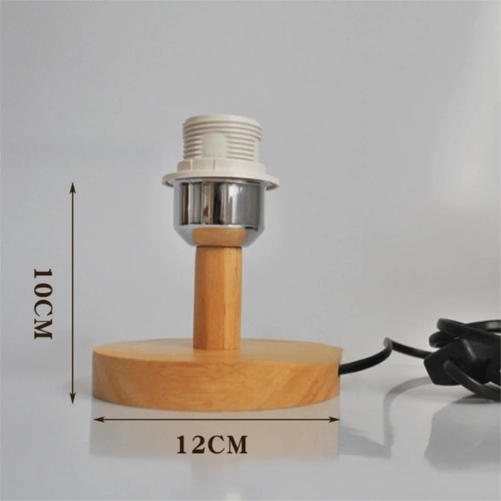 

Универсальный деревянный держатель для лампы с выключателем, вилка EU, деревянный патрон E27, шнур питания для лампы, для кабинета/кабинета для учебы