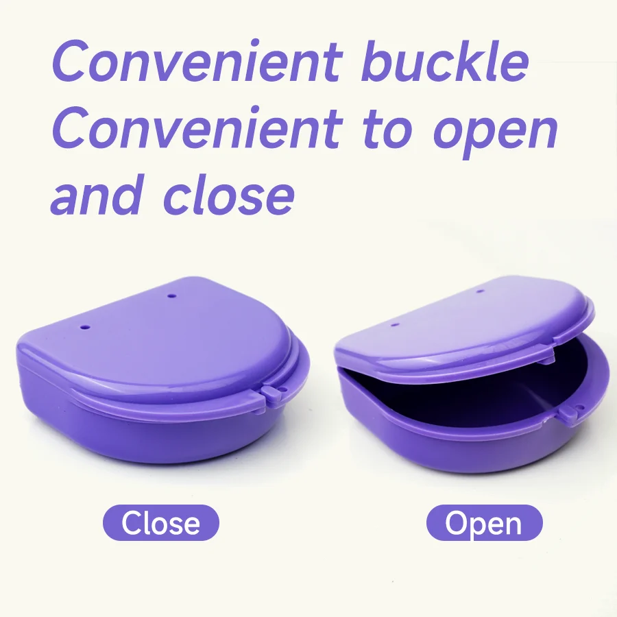 1 stuks tandenhouderdoos, draagbare opberg- en opbergdoos, beugeldoos, kunstgebitdoos