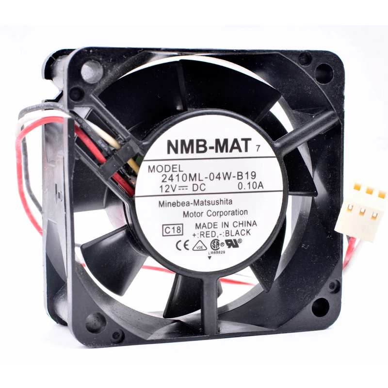 Brand new original 2410ML-04W-B19 6cm 6025 60x60x25mm DC12V 0.10A Computer chassis power supply cooling fan