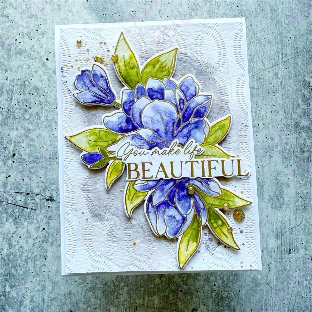 New Butterflies In Bloom Four Seasons Metal Cutting Dies Stamps Stencil Hot Foil Scrapbook Diary Decoration Embossing Template