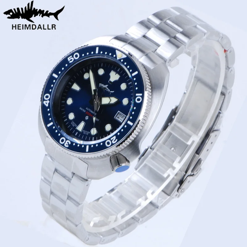 

HEIMDALLR Diver Watch Men Turtle 200M Water Resistance Japan NH35 Mechanical Watch Sapphire Crystal C3 Luminous Automatic Watch