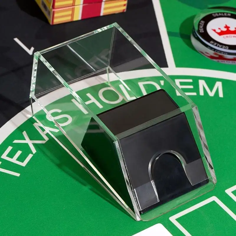 652F لعبة بلاك جاك الحذاء تجاهل صينية بطاقات للعب التعامل مع الأحذية الاكريليك بلاك جاك موزع بطاقة التعامل حامل الحذاء للعبة #2