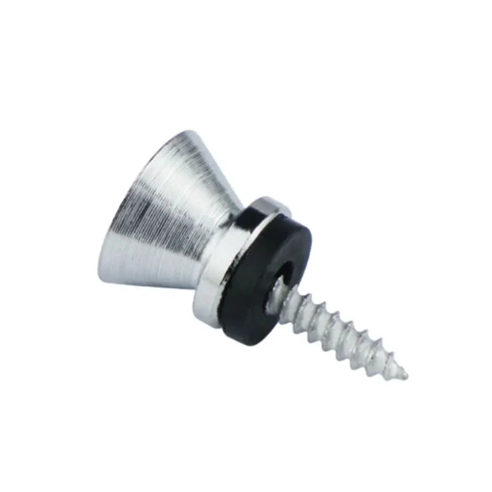 2pcs Guitar Strap Lock Buttons With End Pins And Screws For Secure Strap Fixing On Most Guitar Styles Made Of Copper