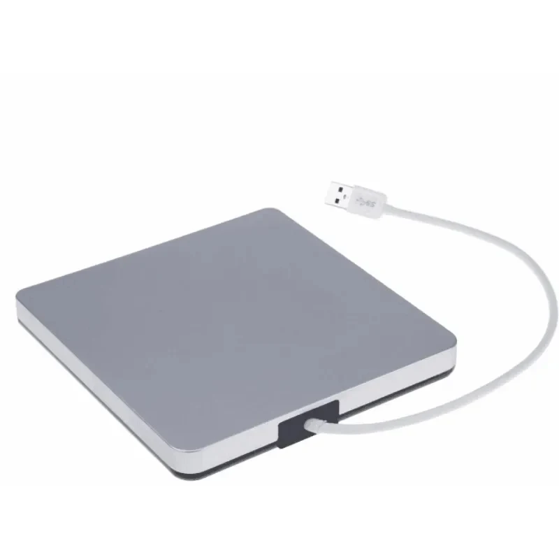 New Slim Aluminum External USB3.0 DVD Drive Portable CD DVD RW Burner Optical Drive, Plug & Play CD Reader Writer for Mac