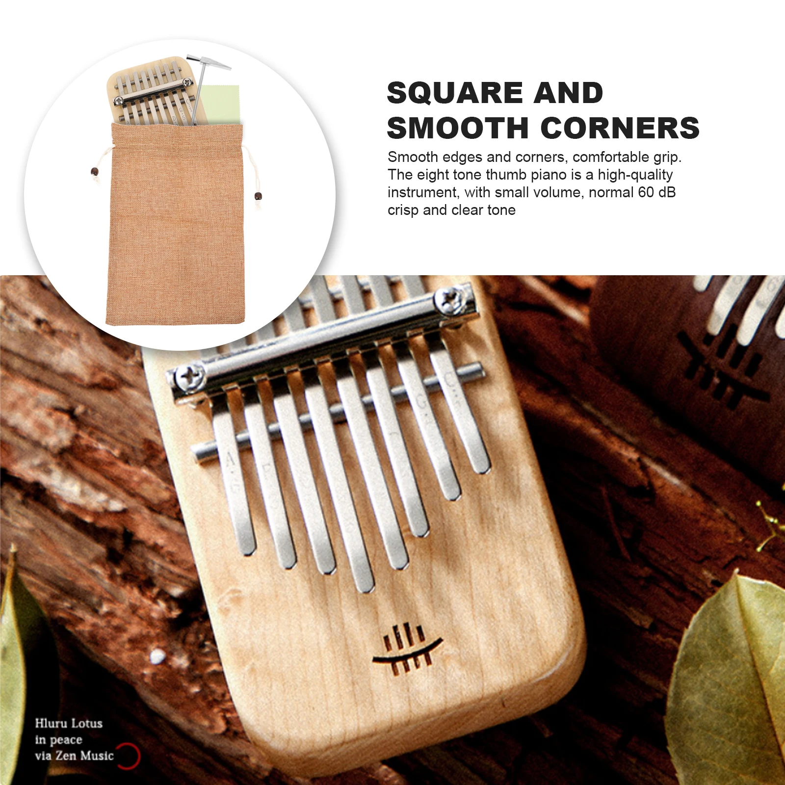 

Thumb Portable Music Instrument Piano Outdoor Kalimba Delicate Finger for Beginners Musical