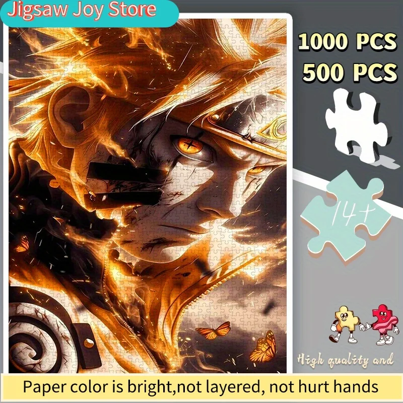 

Пазл, бумажный пазл-головоломка, DIY-пазл с дизайном «Пылающий огонь» в стиле аниме Наруто — идеально подходит для домашнего отдыха, встреч с друзьями.