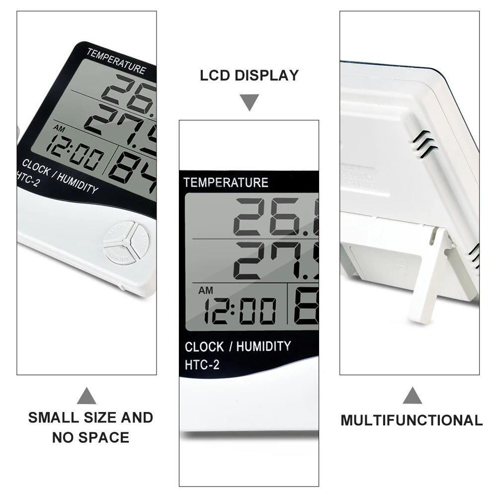 

Hygrometer Dual Temperature Display Thermometer Digital Fish Tank Water Terrarium Plastic Aquarium