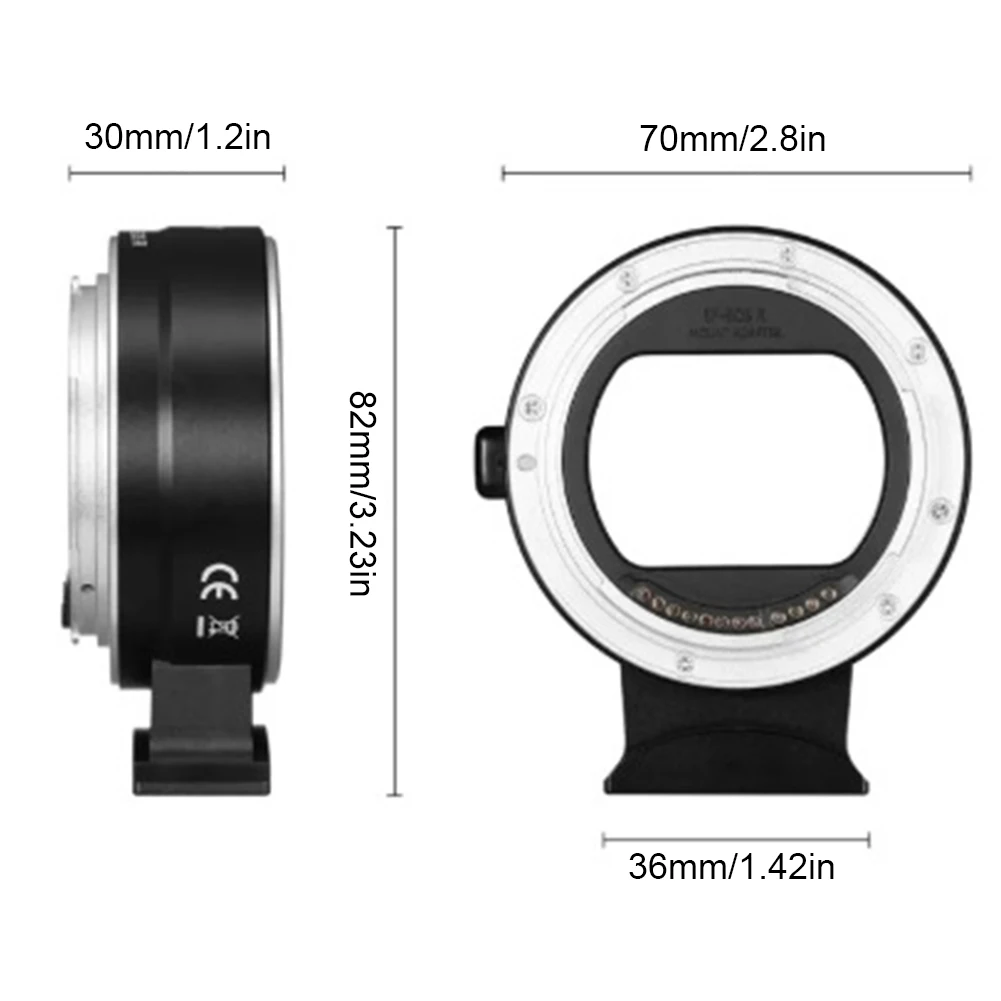 Anel conversor de foco automático para câmera EF-EOSR, anel de controle do conversor de lente de foco automático para lente canon ef EF-S para montagem eos r rf