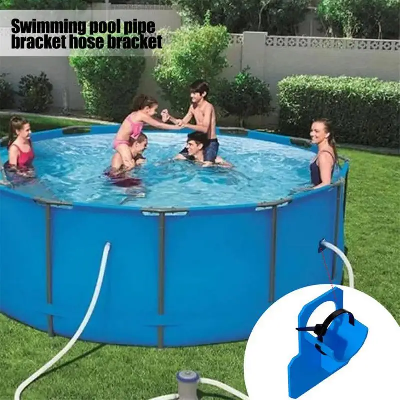 Swimming Pool Pipe Holder Mount Supports Pipes 30-38mm For Intex Bestway Ground Hose Outlet With Cable Tie Piscinas Kids Adults