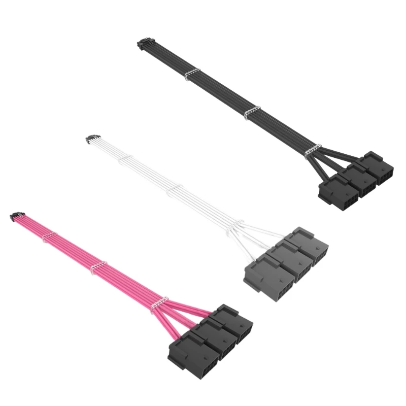 Pcie 5.0-グラフィックカード用のGPU延長ケーブル,12 4ピンから3x8ピンのマザーボード,rtx3090ti,4070, 4070ti, 4080, 4090用の電源コード,ホット