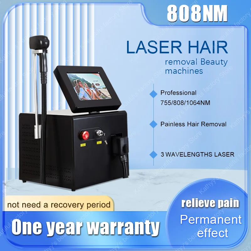 

New 3000W Ice Platinum Laser Hair Removal Machine 755nm 808nm 1064nm Wavelength Diode Technology