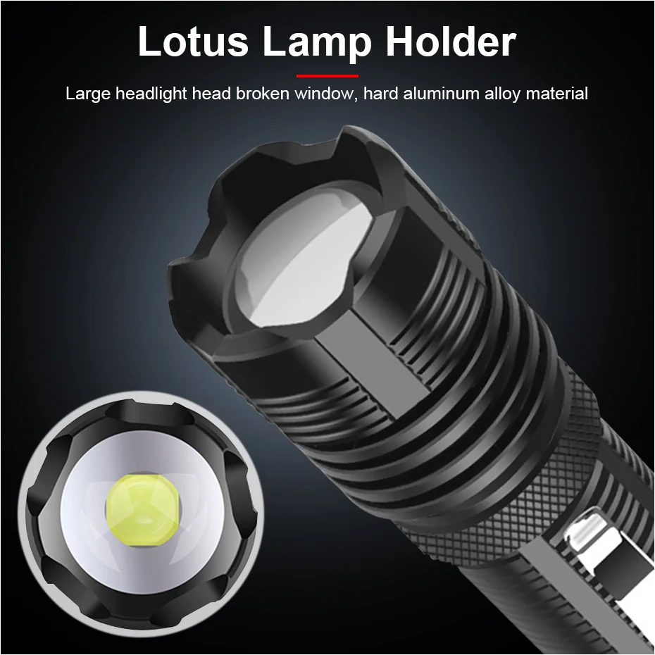 Super Bright Mini LED Flashlight Waterproof Portable Torch 5 Lighting Modes Zoom Flashlamp For Climbing Camping Outdoor Lighting
