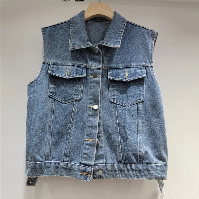 ANJY 2025 خريف جديد إمرأة قصير مستقيم كم طويل صدرية قطعتين الدنيم سترة موضة الماس مزين لامعة A15508 #4