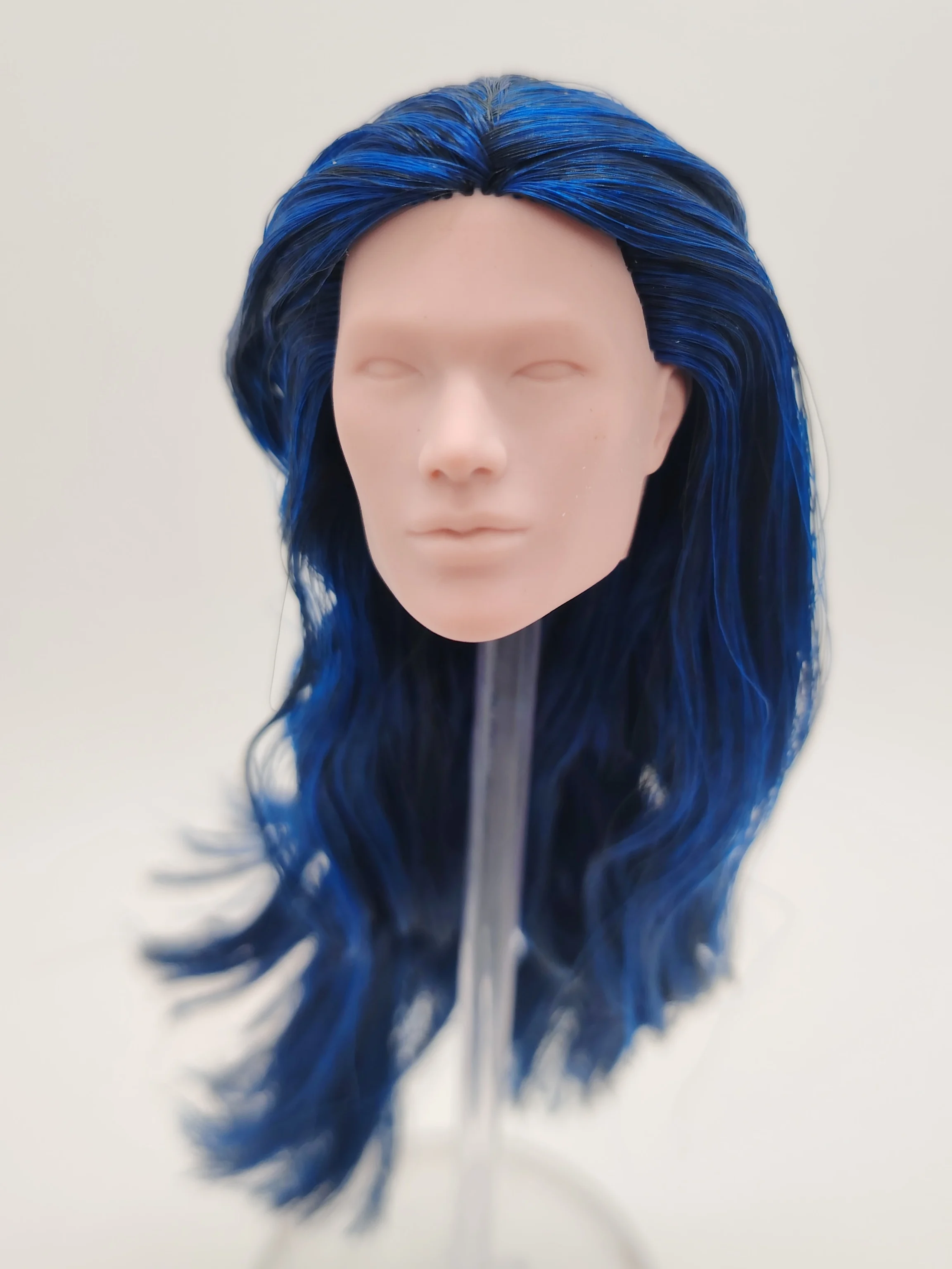 

Fashion Royalty Blue Black Hair Tenzin Dahkling Color Infusion Male Doll Head