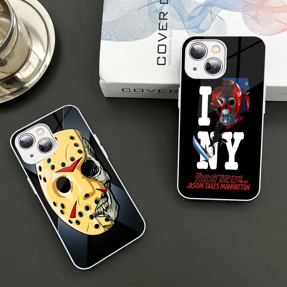 

Orror Movie Friday the 13th Phone Case For iPhone 14 13 12 Mini 11 Pro XS Max X XR 14 Plus Tempered Glass Cover