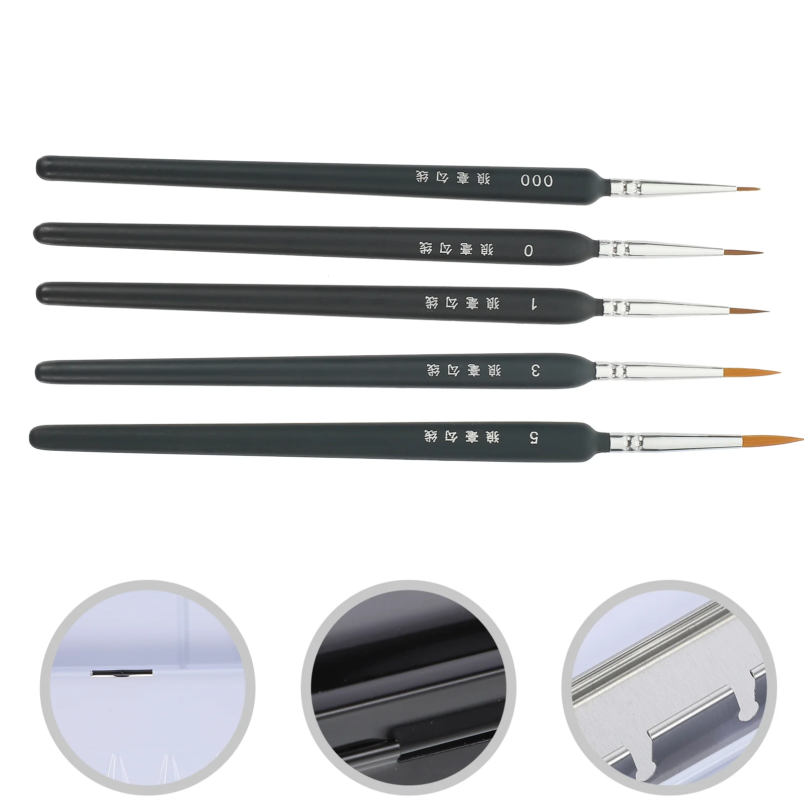 

5 Pcs Oil Paint Brush Manicure Hook Line Pen Chinese Painting Watercolor Special Pieces (000-0-1-3-5 Five Big Bags) Brushes