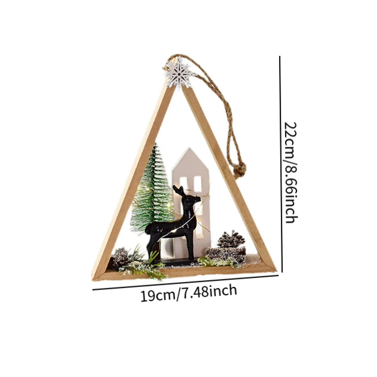 Christmas Decoration Wood Ornament Decorative Collection Gifts Hanging Pendant Photo Props for Holiday Wall Home Cabinet Door - view 6