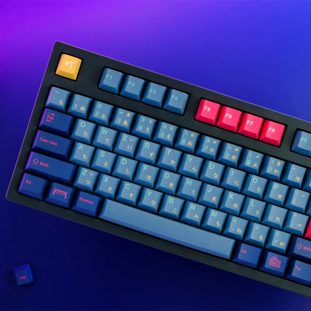 

129 Key Kabuki Cho Keycaps PBT Dye Sublimation Japanese Cherry Profile for Mechanical Keyboard AULA F75 Ajazz Ak820 Pro Game PC