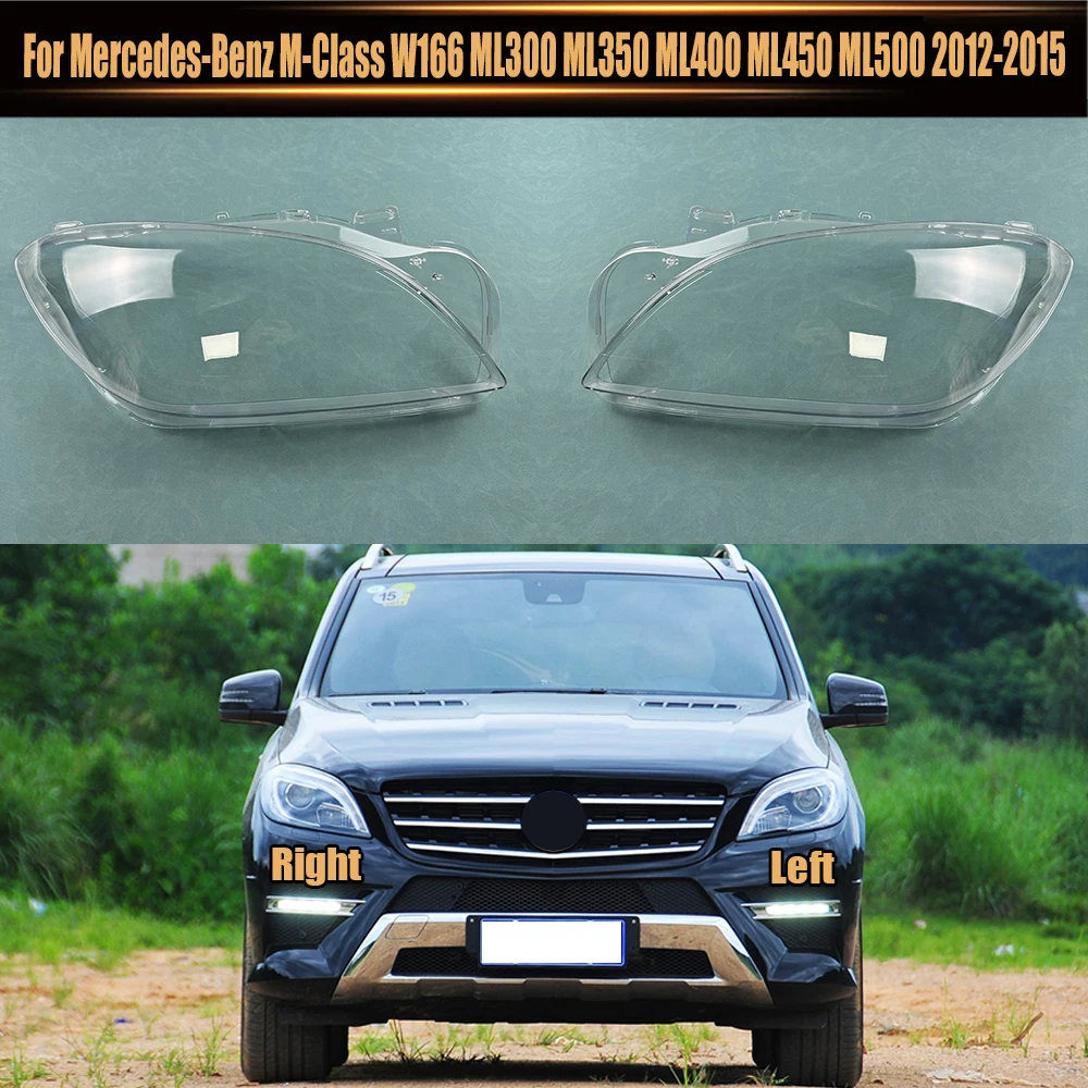 For Mercedes-Benz M-Class W166 ML300 ML350 ML400 ML450 ML500 2012-2015 Headlamp Lens Headlights Cover Shell Lampshade