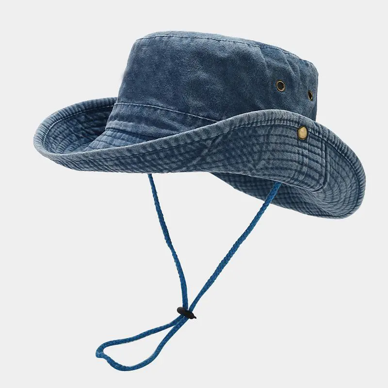 Cotton Solid Bucket Hat Fisherman Hat Outdoor Travel Sun Cap for Men and Women 191