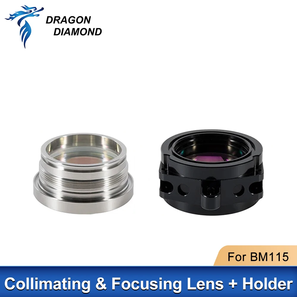 Raytools BM115 Focus Lens Collimator Lens with Holder D37 F100 F150 F200mm for Raytools BM115 Laser Cutting Head Lens