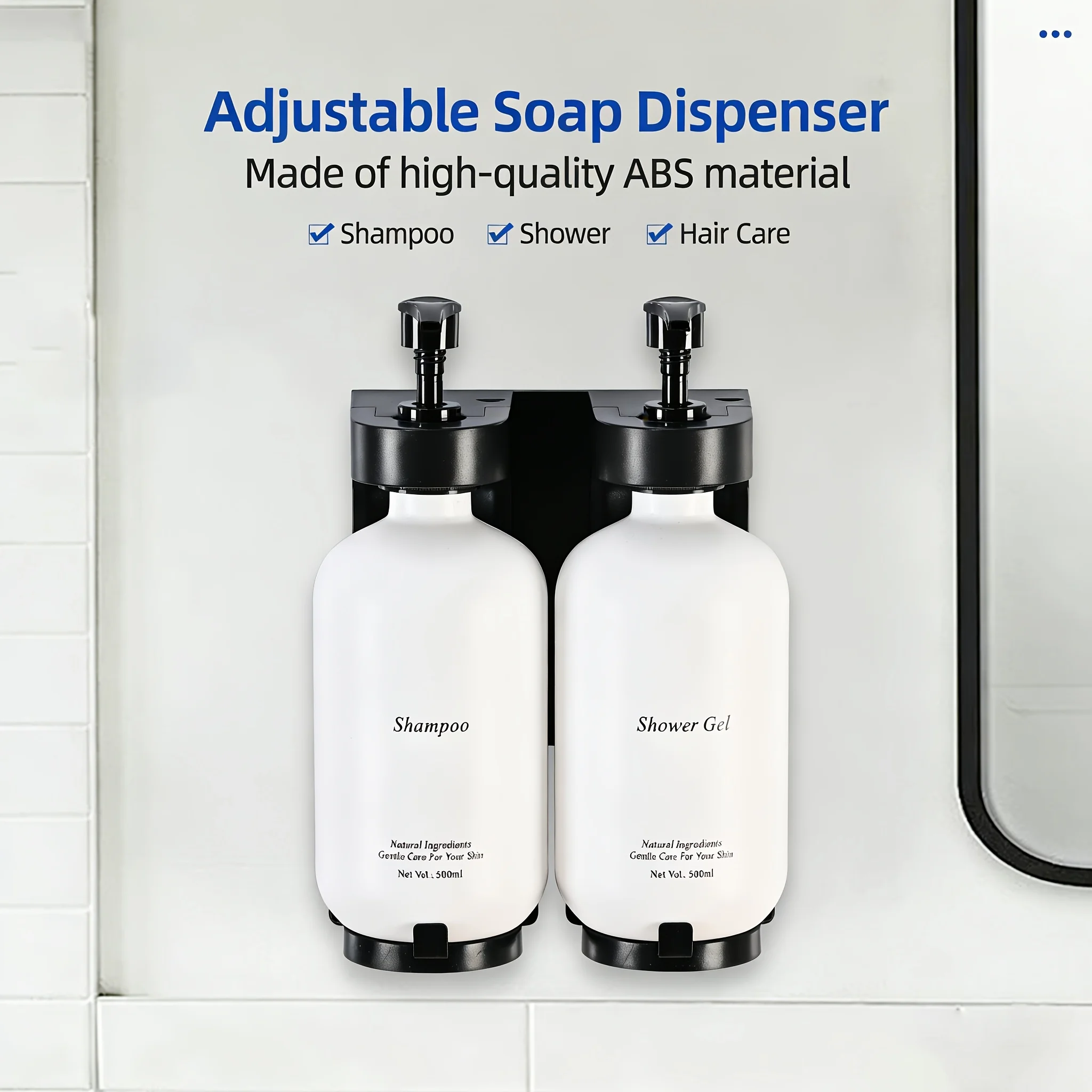 Frasco de sabonete líquido, frasco de gel de banho, frasco de xampu, dispensador de sabonete 500ML, frasco de sabonete para hotel, dispensador de sabonete líquido.