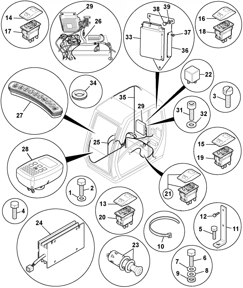 

332/J3254 332/K8925 Cabin Wiring Harness For JS200LC Excavator Construction Machinery Parts 332J3254 332K8925